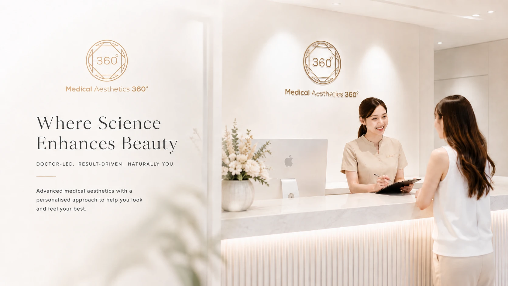 A welcoming patient consultation at Medical Aesthetics 360